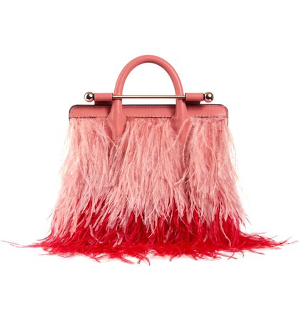 Strathberry Nano Feather & Leather Tote | Nordstrom