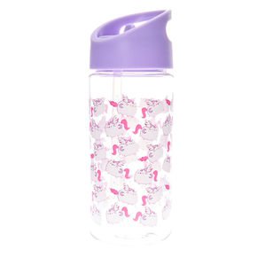 Miss Glitter the Unicorn Snowglobe Water Bottle - Pink | Claire's