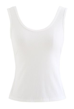 unique Ruched Side Tie-Bow Crop Cami Top in White - Retro, Indie