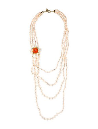 Chanel Faux Pearl CC Multistrand Necklace - Necklaces - CHA280199 | The RealReal