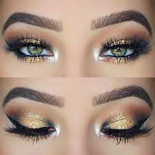 gold eye makeup looks - Google Search