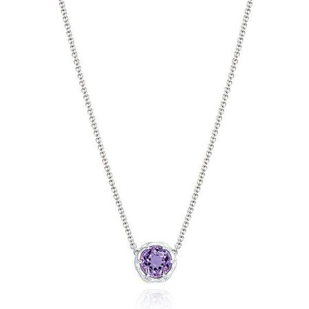 Lilac Amethyst Diamond Necklace