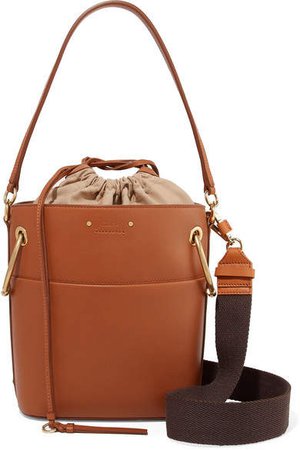 Roy Small Leather Bucket Bag - Light brown