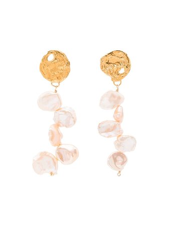 Alighieri La Jetee 24kt gold-plated pearl earrings - FARFETCH