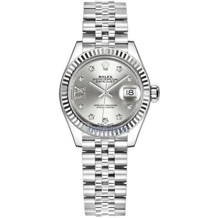 Rolex Lady Datejust 28mm Stainless Steel 279174 Silver 17 Diamond... ($9,246)