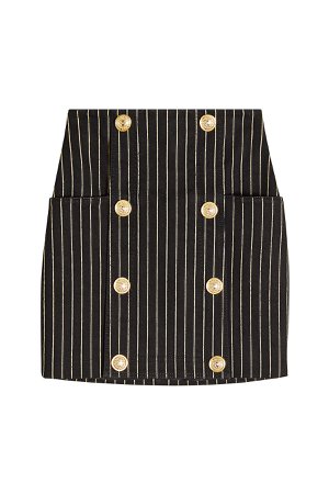 Striped Skirt with Embossed Buttons Gr. FR 38