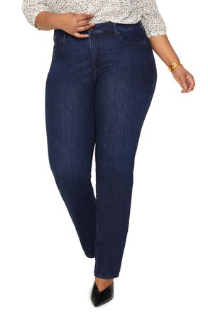 NYDJ Marilyn Straight Leg Jeans (Clean Muir) (Plus Size) | Nordstrom