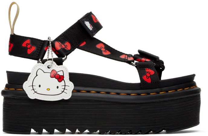 Dr. Martens: Black Hello Kitty Edition Vegan Sandals