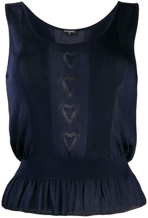 PRE-OWNED 2006 heart stitched tank top