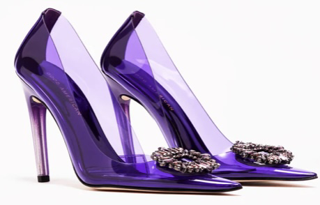 purple heel pump