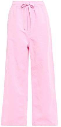 Cotton And Linen-blend Wide-leg Pants