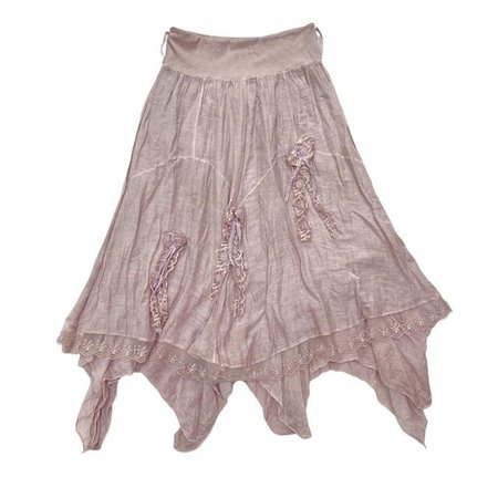 the prettiest fairy skirt !! grunge hippie tiered... - Depop