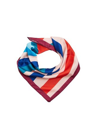 Violeta BY MANGO Striped printed scarf