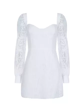 Arteena Lace Mini Dress Summer White | French Connection US