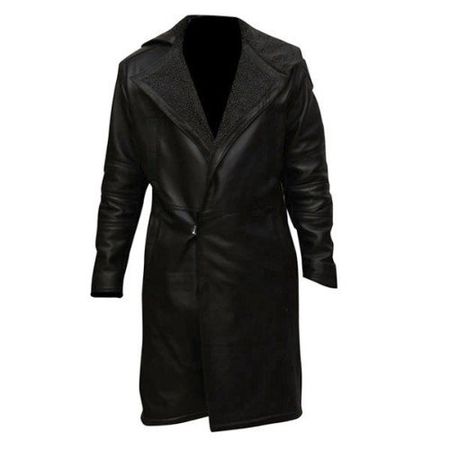 Blade Runner 2049 Ryan Gosling Genuine Real Leather Black Trench Coat | Leather Madness