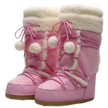 pink ski winter boots