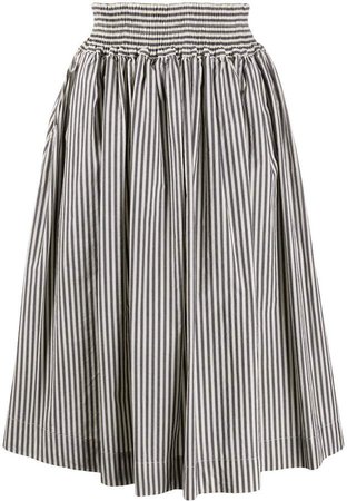 striped poplin skirt