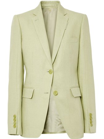 Burberry Linen Tailored Jacket - Farfetch