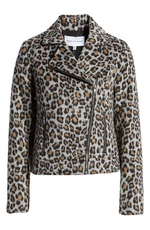 cupcakes and cashmere Leopard Moto Jacket | Nordstrom