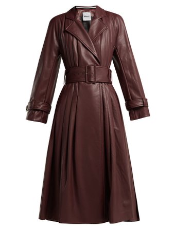 Belted faux-leather trench coat | Koché | MATCHESFASHION.COM US