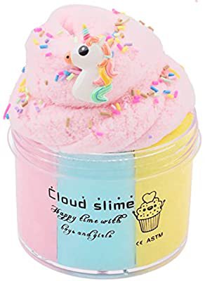 Amazon.com: Rainbow Cloud Slime Ocean Blue Soft Slime Premade Colorful Sprinkles, Birthday Cake Slime Scented Cotton Mud with Charm DIY Toys for Girls Boys(200ML): Toys & Games