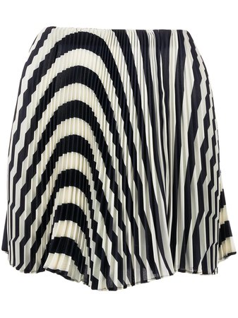 Monse wave-print Pleated Skirt - Farfetch