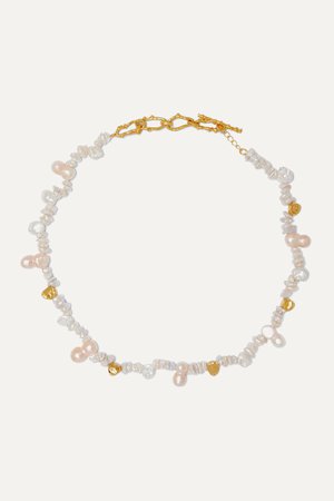 Gold + Pach Tach gold-plated pearl necklace | Pacharee | NET-A-PORTER