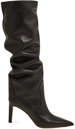 Mavis 85 Knee High Leather Boots - Womens - Black
