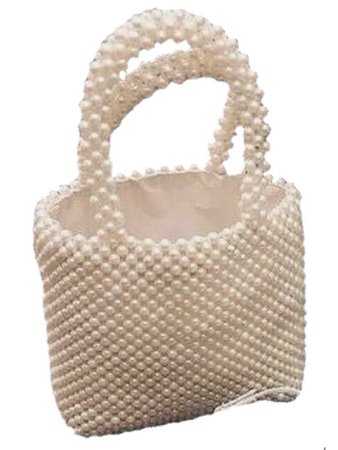 White pearl purse