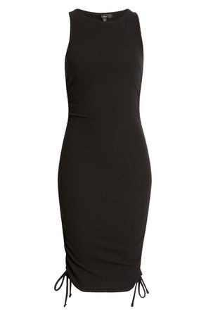 Lulus Over and Over Drawstring Ruched Rib Dress | Nordstrom