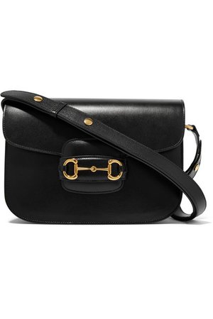 Gucci | 1955 horsebit-detailed textured-leather shoulder bag | NET-A-PORTER.COM