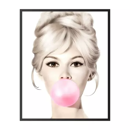 Poster Master Vintage Celebrity Poster - Retro Pop Art Print - 8x10 UNFRAMED Wall Art - Gift for Artist, Friend - Bubble Gum, Actress, Fashion, Pink - Wall Decor for Home, Office - Walmart.com