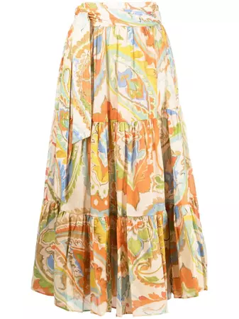 TWINSET paisley-print Wrap Skirt - Farfetch