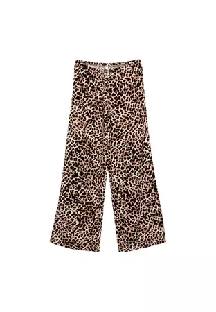 Loose leopard print trousers - Women's Trousers | Stradivarius United States