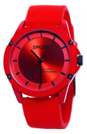 SPGBK Watches Foxfire Silicone Band Watch, 44mm | Nordstrom