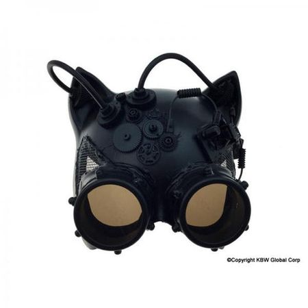 Black - Steampunk Catwomen Mask with Goggles – BB Store