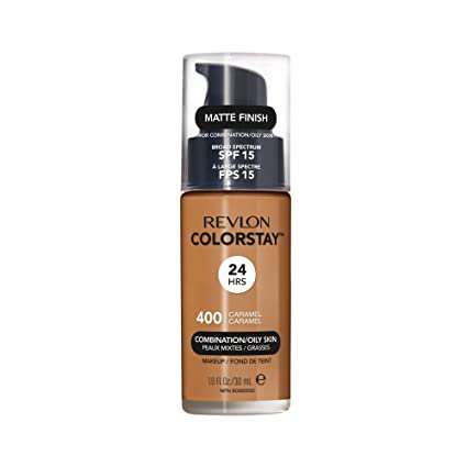 Amazon.com : Revlon ColorStay Liquid Foundation Makeup for Combination/Oily Skin SPF 15, Longwear Medium-Full Coverage with Matte Finish, Caramel (400), 1.0 oz : Foundation Makeup : Beauty & Personal Care