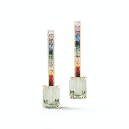 Somewhere Over the Rainbow Green Amethyst Earrings – MATEO