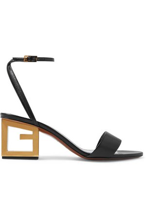 Givenchy | Triangle leather sandals | NET-A-PORTER.COM