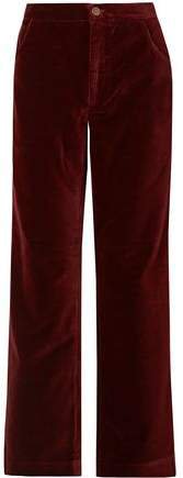 Paradise Cotton-velvet Wide-leg Pants