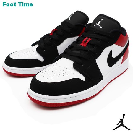 Foot Time: NIKE AIR JORDAN 1 LOW GS Nike Air Jordan 1 low GS shoes Lady's shoes youth sneakers WHITE/BLACK-GYM RED white / black - gym red 553,560-116 | Rakuten Global Market