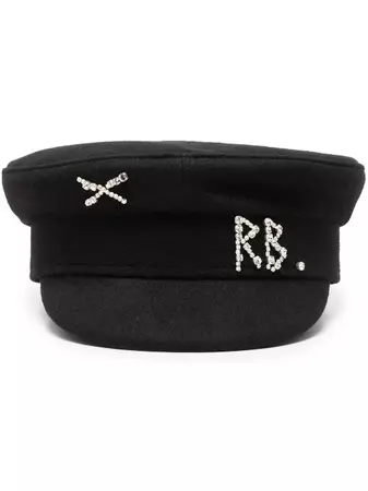 Ruslan Baginskiy crystal-embellished Baker Boy Hat - Farfetch