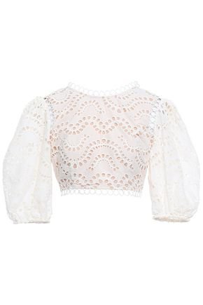 Cropped broderie anglaise cotton top | ZIMMERMANN | Sale up to 70% off | THE OUTNET