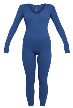 blue contour jumpsuit PLT