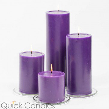 Richland 4" x 4" Purple Pillar Candle | Quick Candles