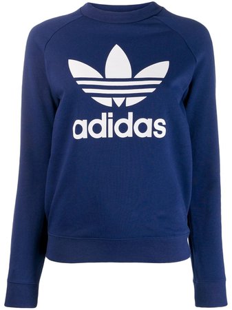 Adidas Logo Print Sweatshirt - Farfetch
