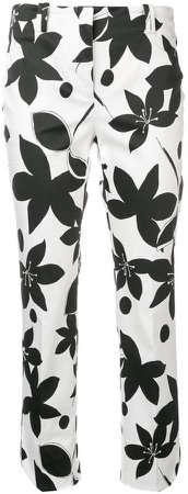Medusa floral cropped trousers