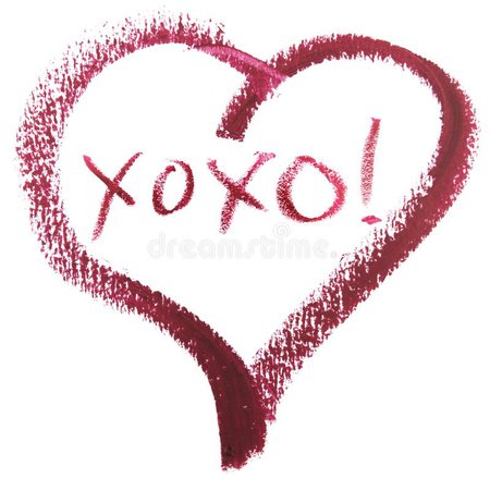 Hugs And Kisses — XOXO Message In Heart Shape Stock Image - Image of kisses, cosmetic: 108392413