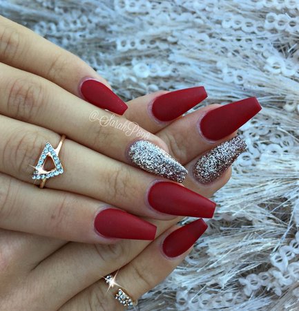 red prom nails - Google Search