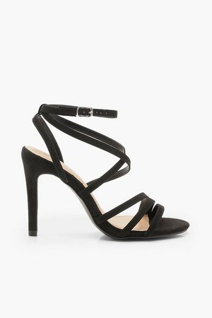 Extra Wide Fit Strappy Heel Sandals | Boohoo